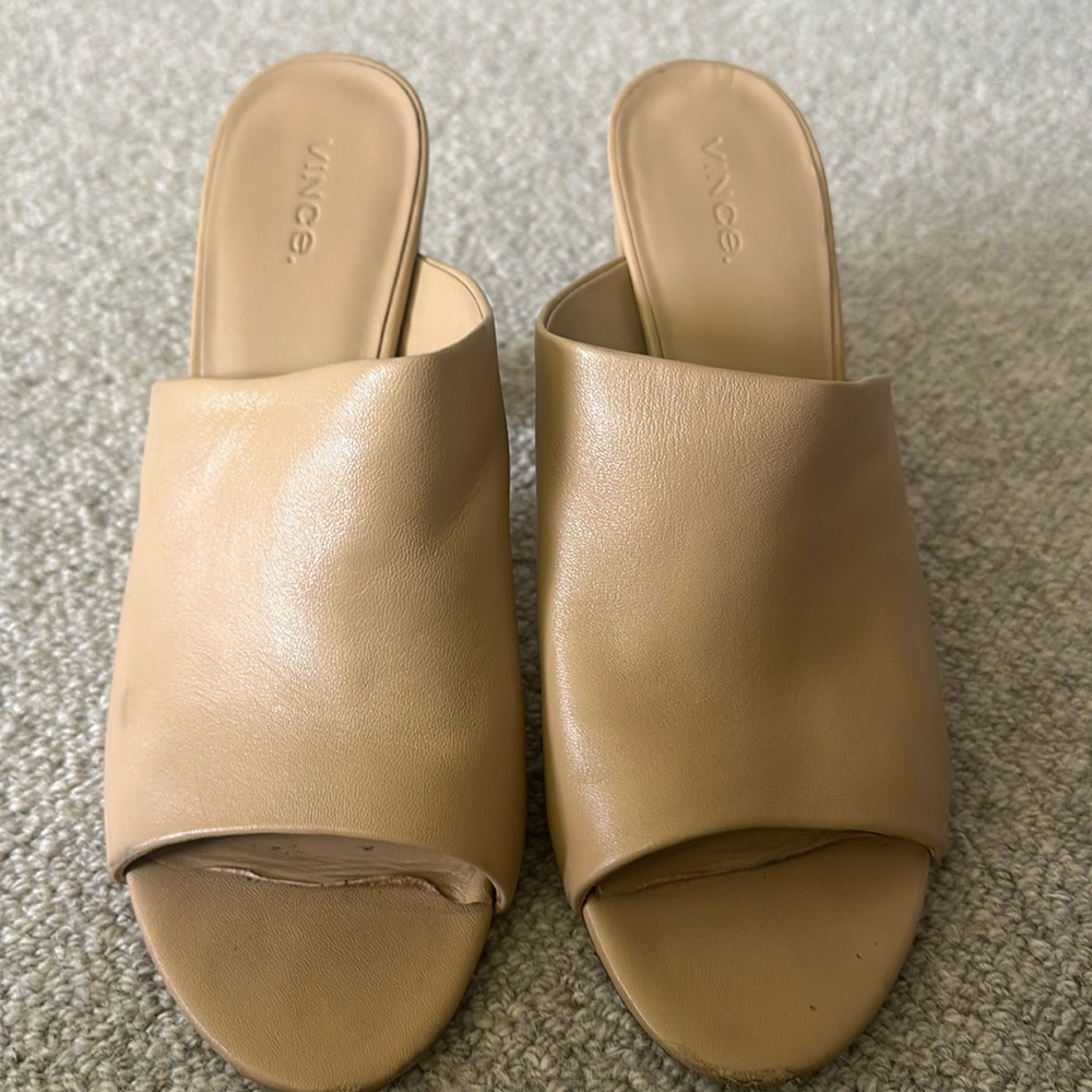 Vince tan leather sandals